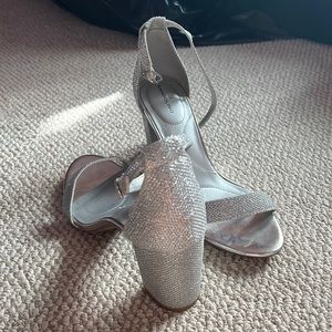 Sparkly Silver Heels